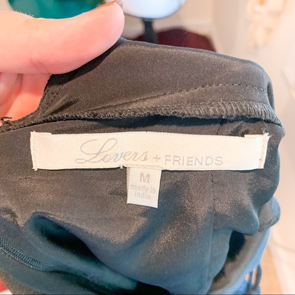 Lovers + Friends Black Embroidered Beaded Sexy Open Back Mini Dress - Picture 8 of 9